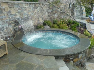composite spa waterfall